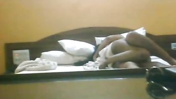 Indian couple on vacation in hotel room enjoying sex after busy day out with friend and family members recorded by hidden cam!.