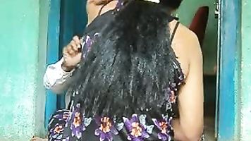 Barber Shaving Desi Aunty - Movies.
