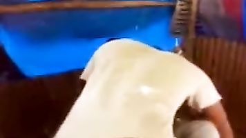 Malay Girl Enjoying Sex With Boyfriend In a Hut.
