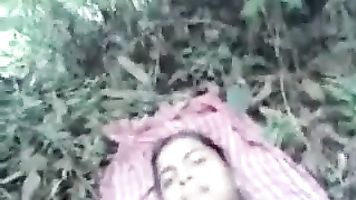 Indian slut fucked outdoors.