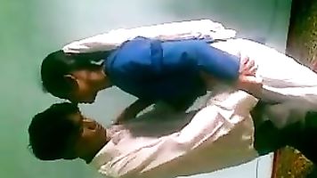 Indian college couple kiss suck and fuck inside class