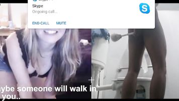 Webcam humiliation in PUBLIC toilet