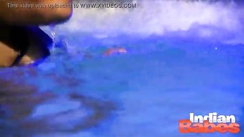 Huge Boob Desi Babysitter In Pool Naked Exposing Desi Sex