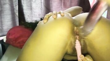 Pakistani enjoys her toy