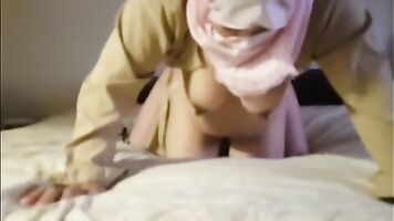 Huge Tits amatuer hijab housewife pounded