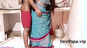 Tamil Bhabhi With Her Husband In Kitchen Fucking In Doggy