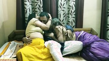 Amazing sexy sex..Tamil cute bhabhi swaping with Hindi cute family sex
