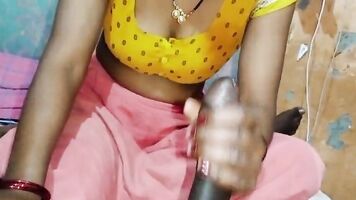 Country sister-in-law massaged her brother-in-law's penis and released water from his penis. Country sister-in-law massaged her